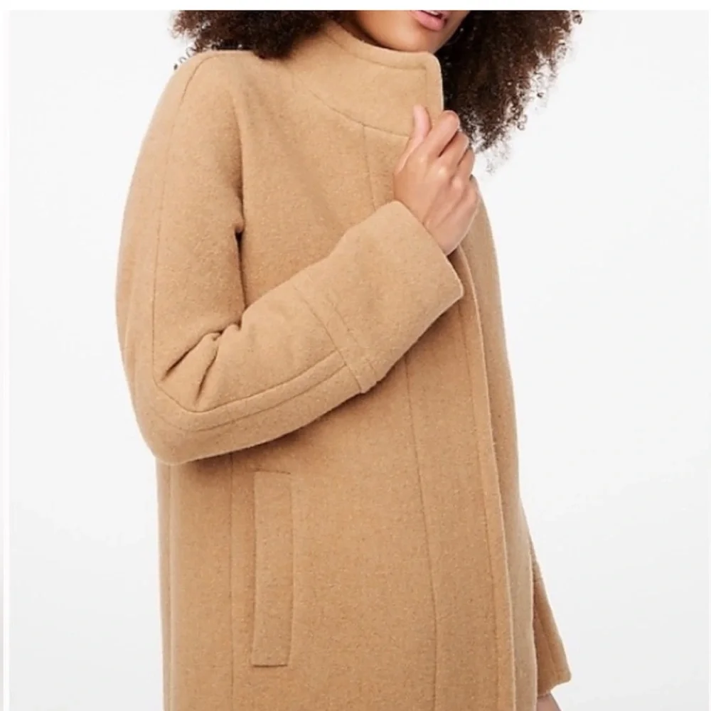 J.Crew Wool Zippered Classic Coat with Standup Collar - Picture 2 of 7
